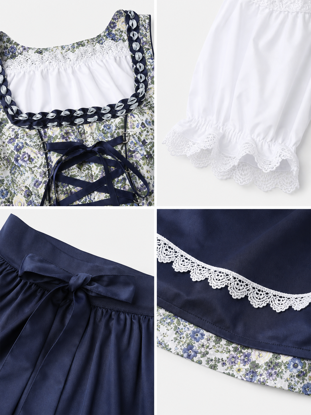 Traditional German-Style Dress with Apron