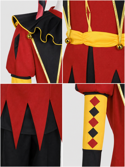 Jester Costume with Mask and Hat