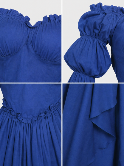Vintage-Style Medieval Dress, Blue