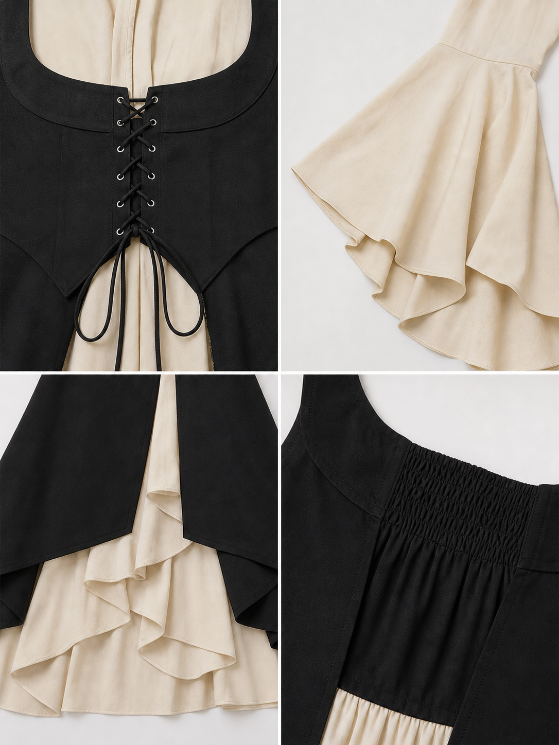Black Medieval-Style Overdress