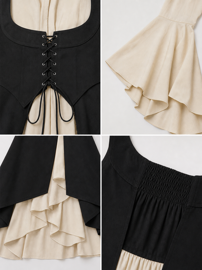 Black Medieval-Style Overdress