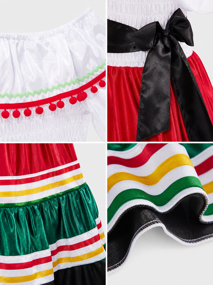 Mexican-Style Folk Dress for Celebrations