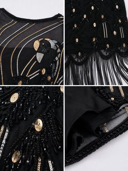 1920s-Style Fringed Dress for Parties