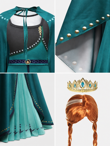 Turquoise Princess Costume for Cosplay detail view
