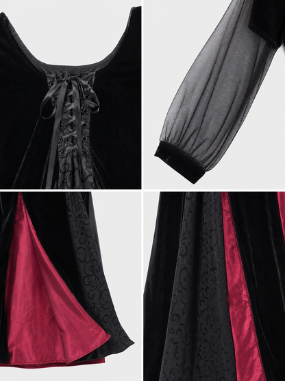 This striking gothic-style costume is designed for expressive looks at