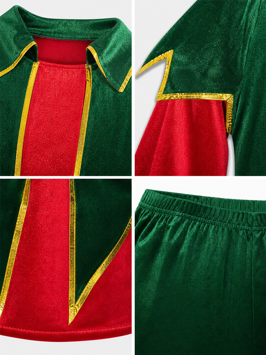 Christmas Elf Costume with Hat and Accessories