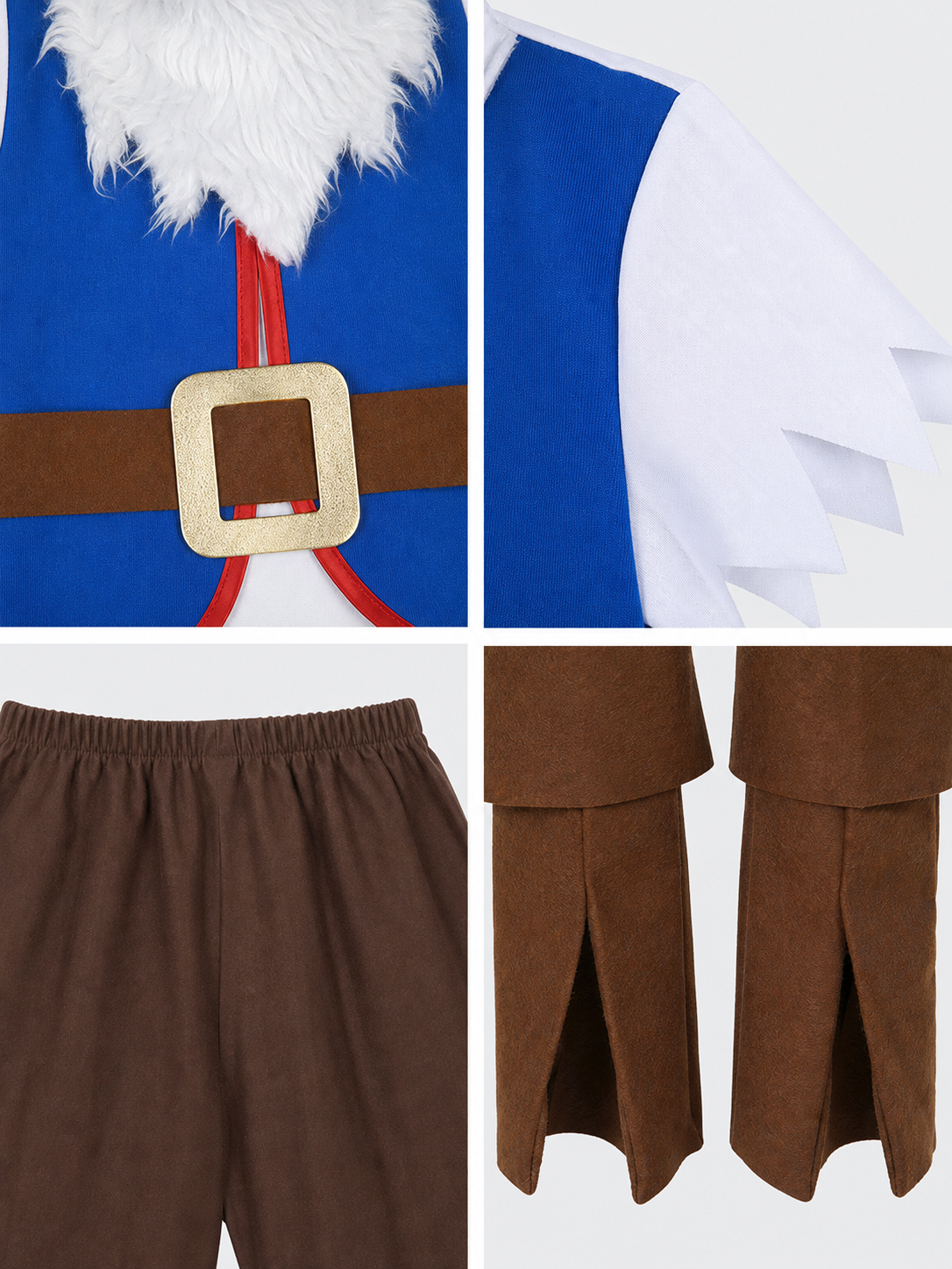 Dwarf costume with beard for parties