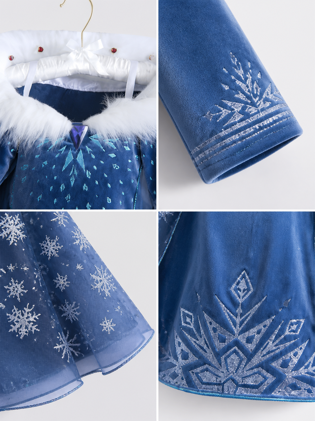 Snow Queen Costume for Halloween and Cosplay detail view