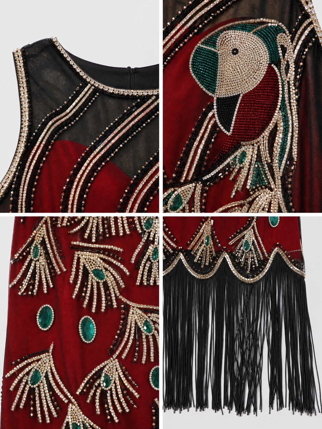Gatsby-Style Fringe Dress for Stage Performances