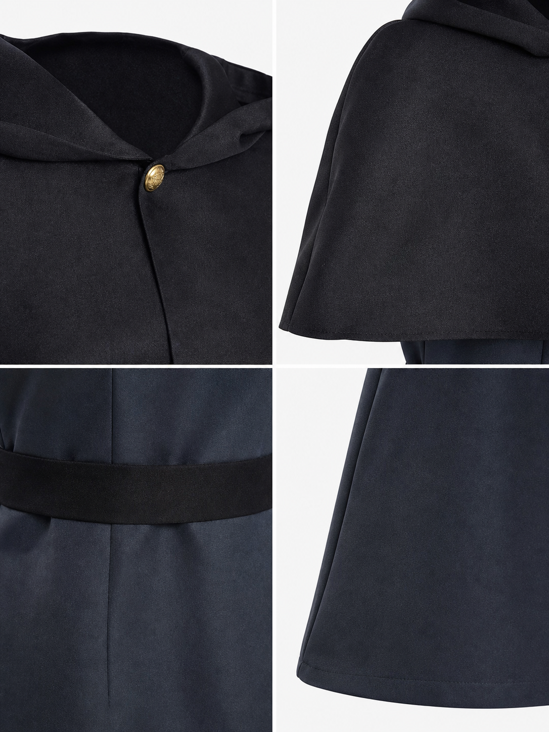 Amity Cosplay Dress with Hood and Wide Belt