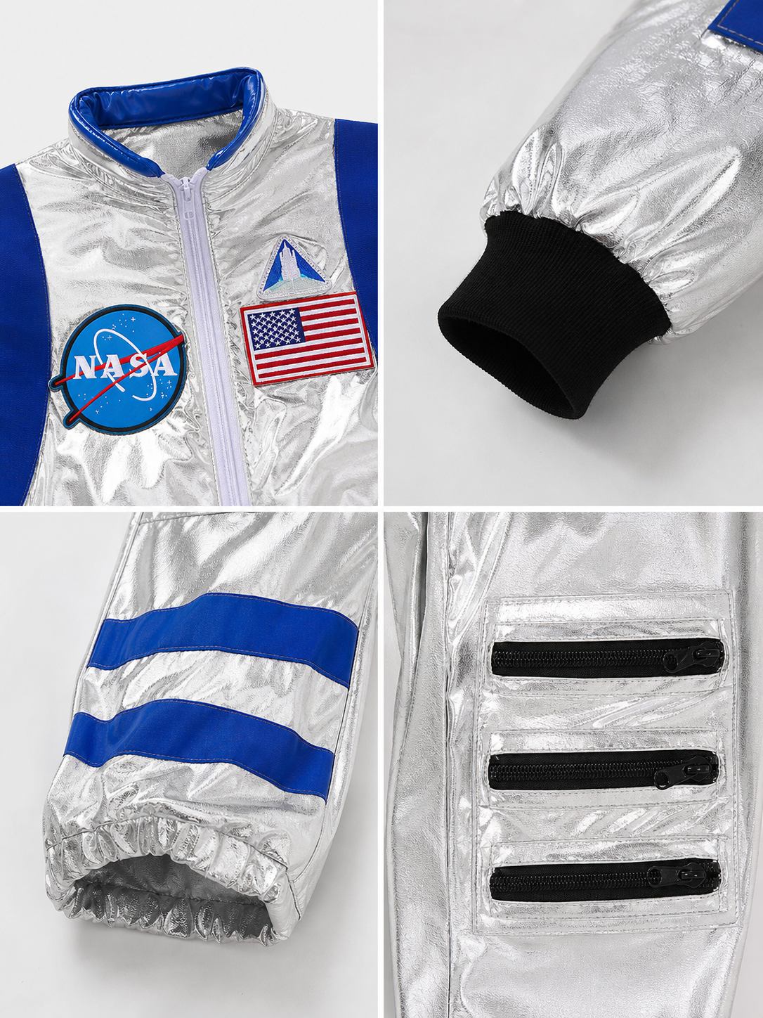 Silver NASA Astronaut Costume detail view