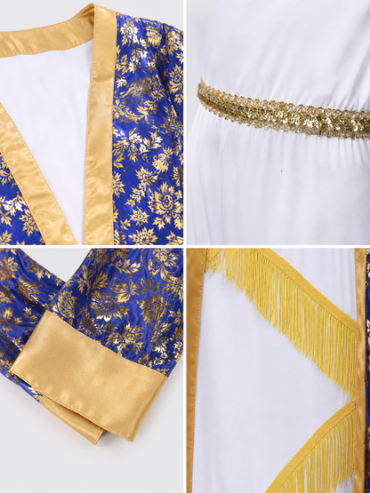Retro Costume with Dress and Cape for Cosplay