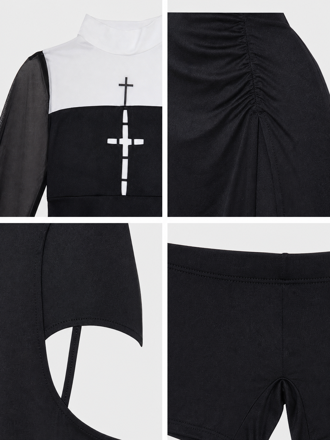 Nun-Style Carnival Costume with Headwear