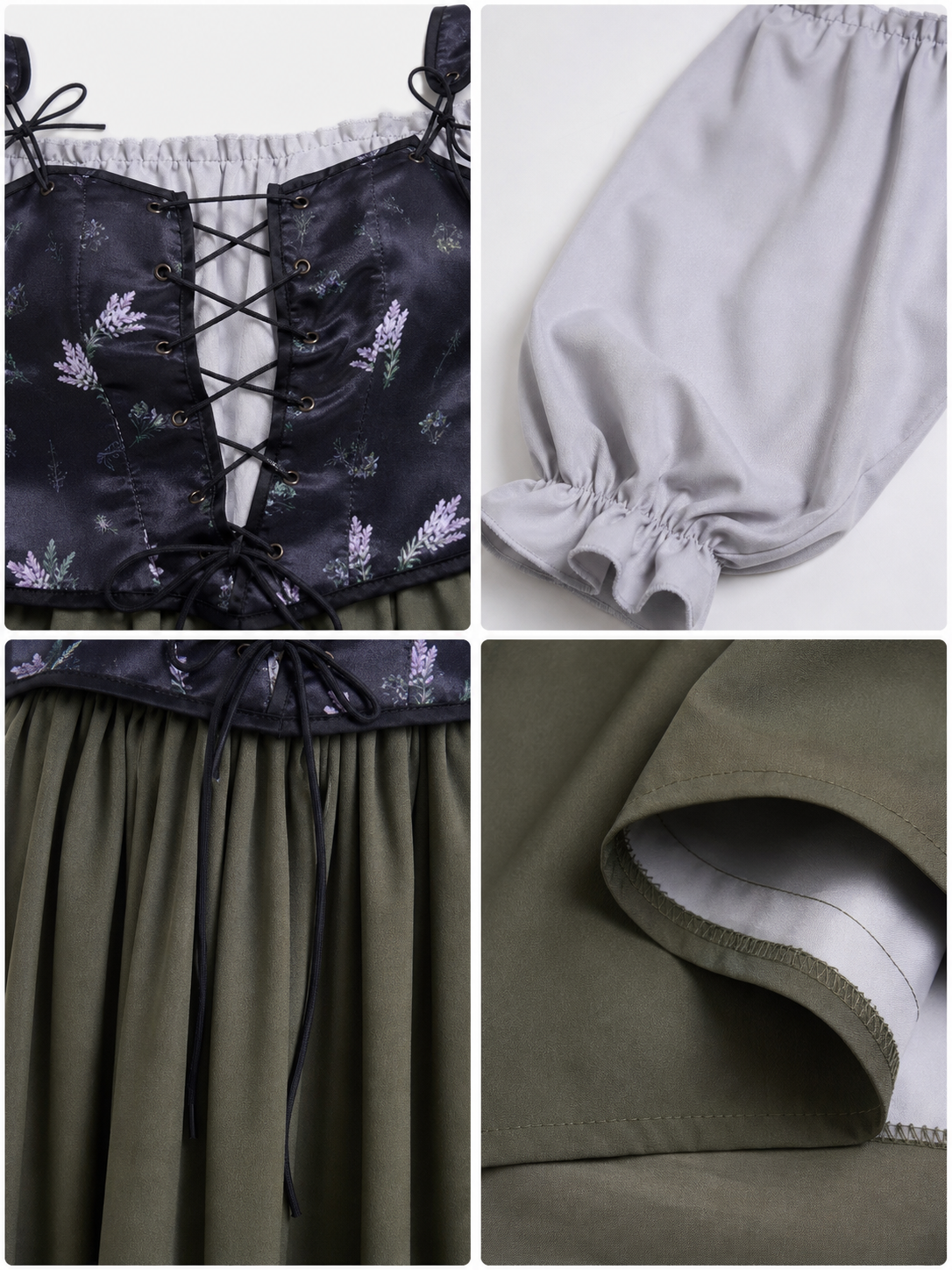 Historical Costume Dress with Corset Top