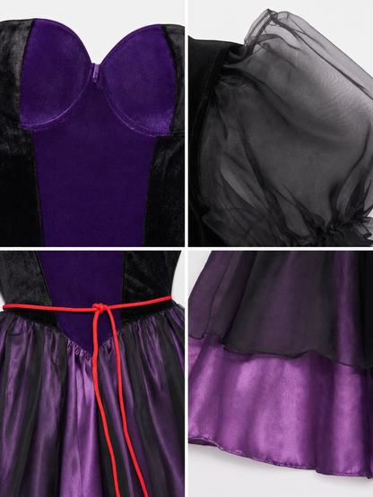 Carnival Costume: Purple Dress with Cape