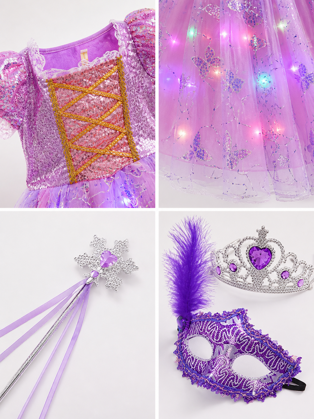 Light-Up Princess Costume for Halloween detail view