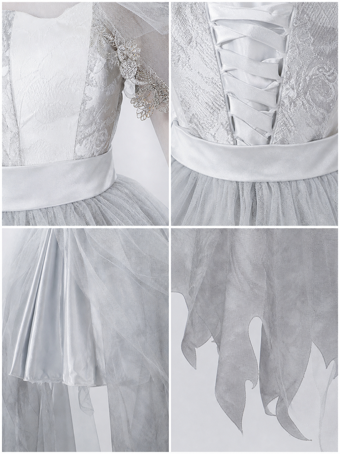 Gothic cosplay dress costume with veil