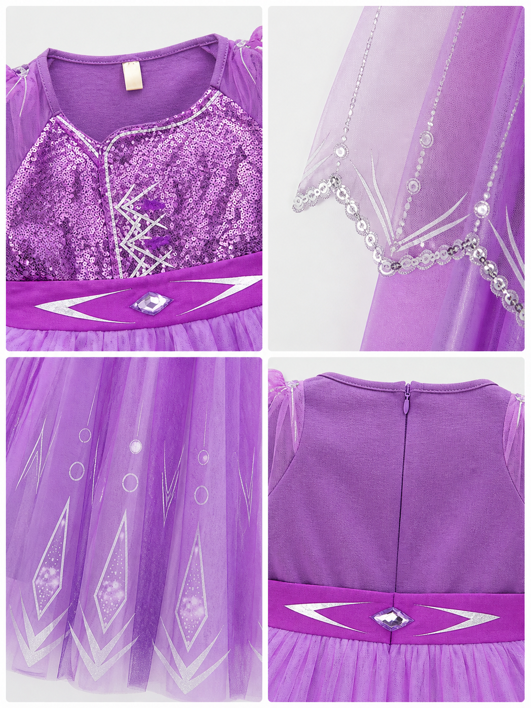 Purple Princess Halloween Costume detail view
