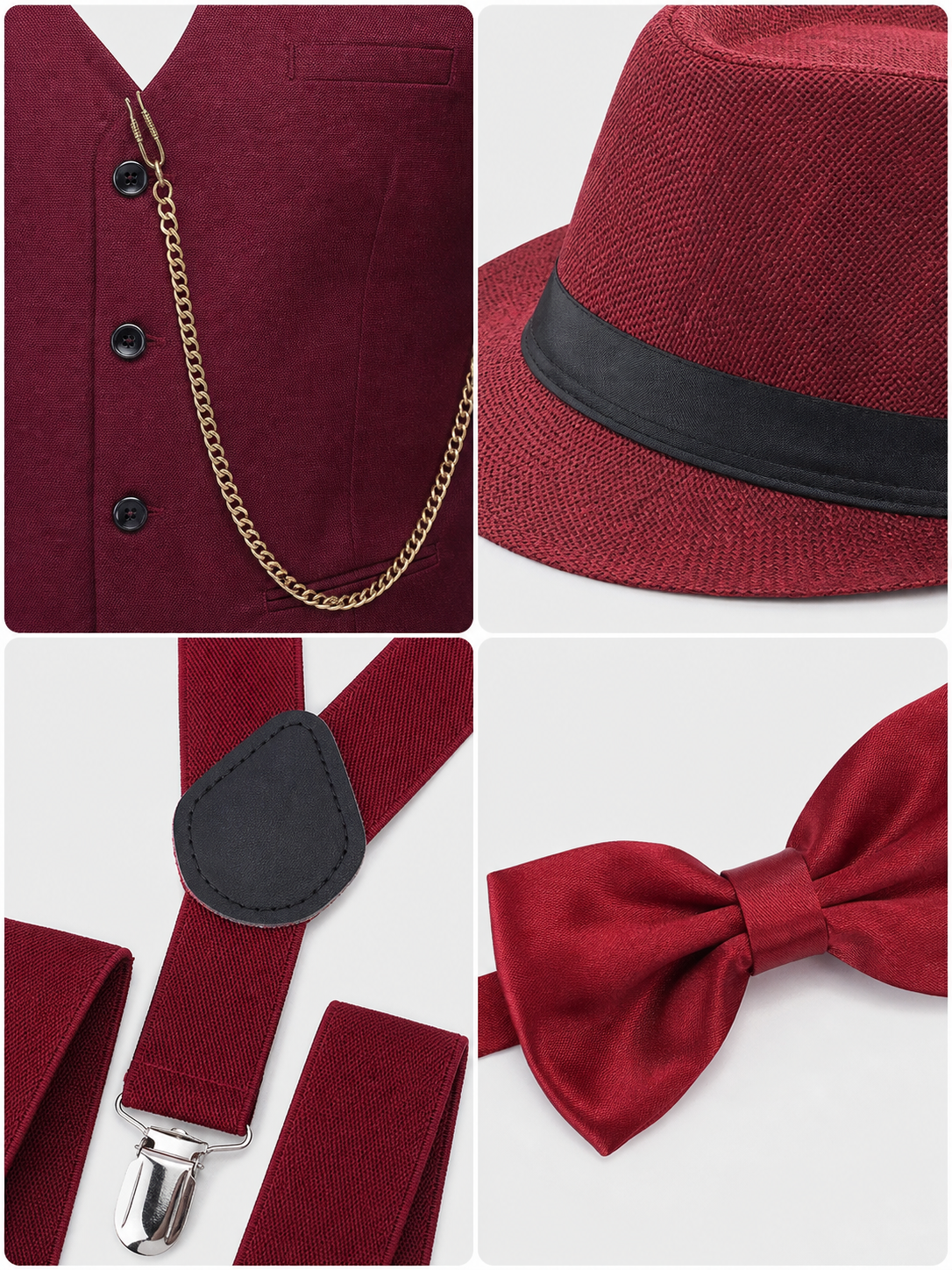Vintage Costume Set with Vest and Accessories