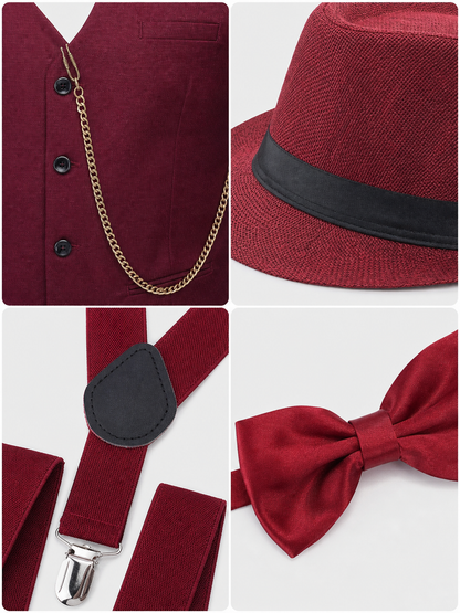 Vintage Costume Set with Vest and Accessories