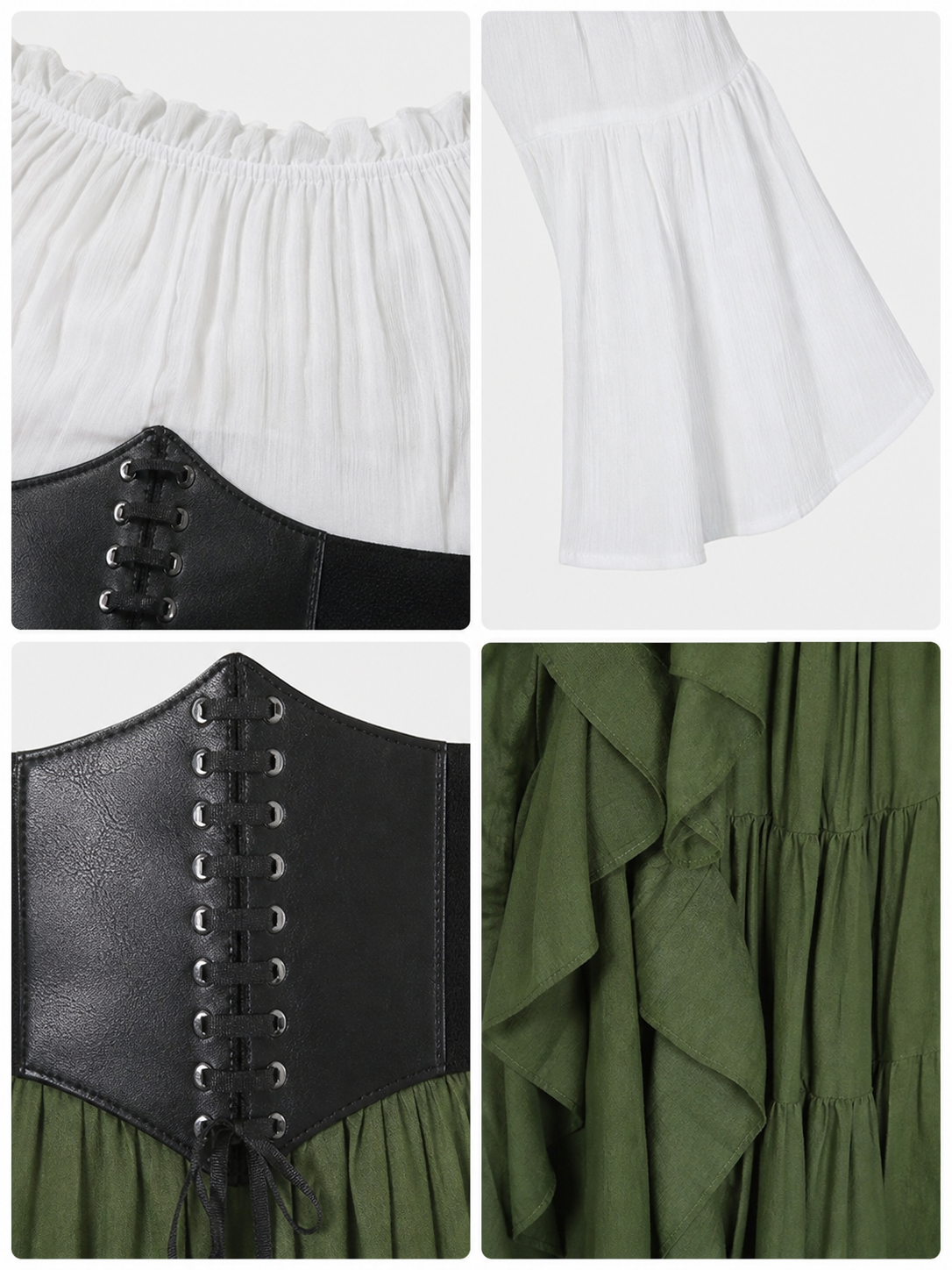 Renaissance-Style Costume Dress with Corset