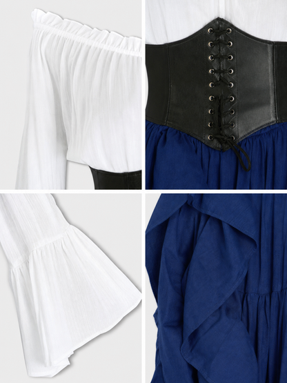 Retro-Style Costume Dress with Corset