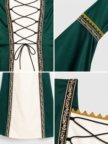Medieval Renaissance-Style Costume Dress