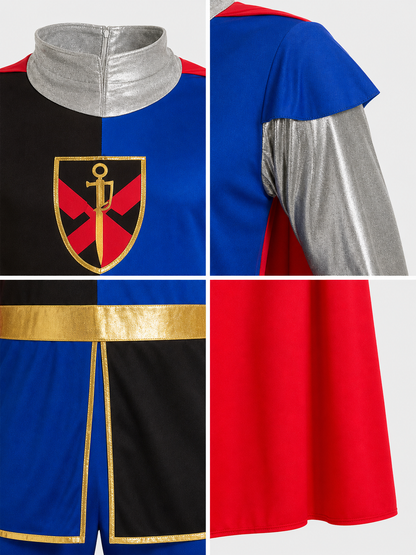 Crusader Cosplay Costume with Hood and Cloak