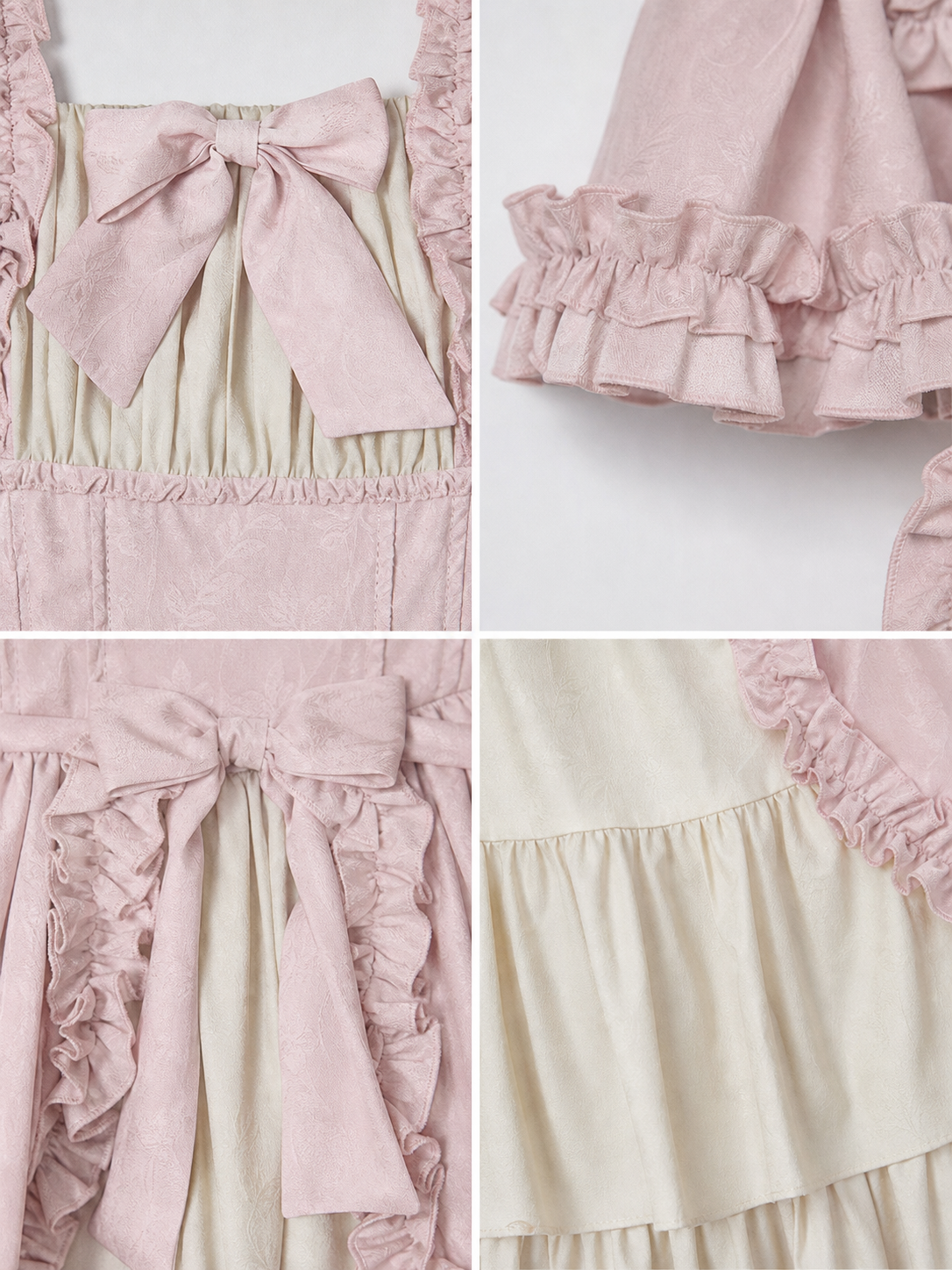 Rococo-Style Costume Dress with Ruffles and Bow