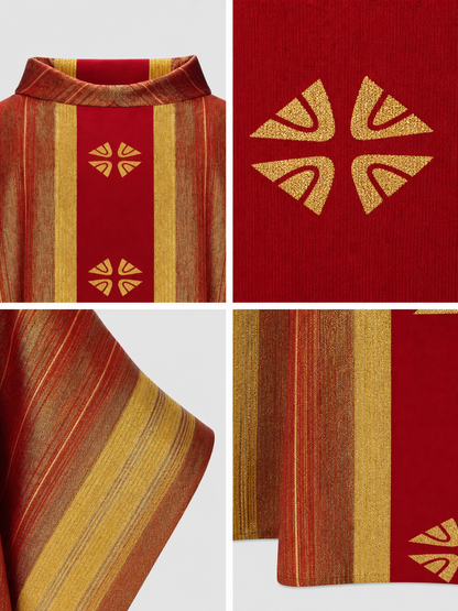 Medieval Cosplay Cloak with Gold Decoration