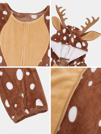 Deer Costume with Hood and Antlers