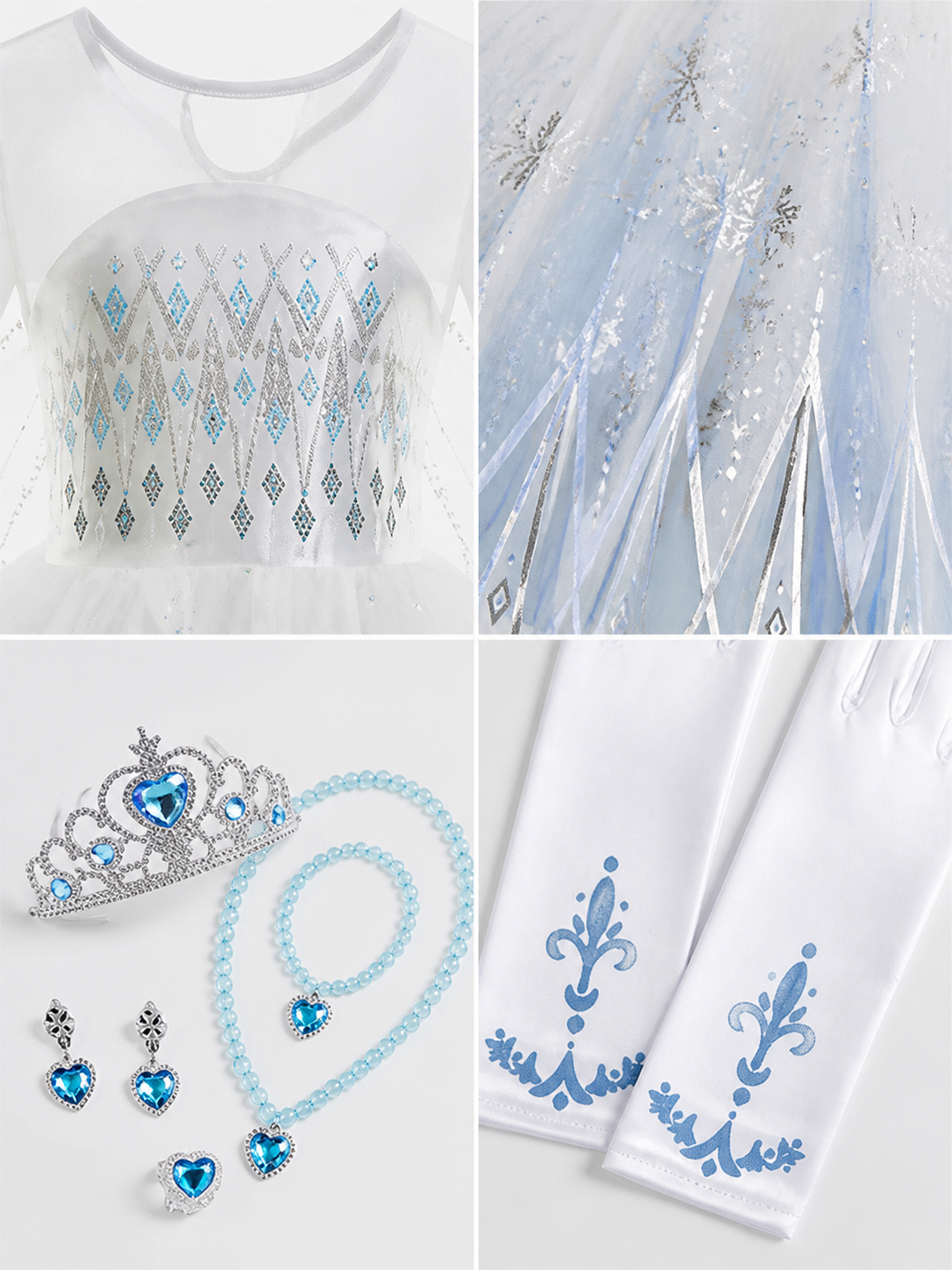 Snow Queen Carnival Costume for Halloween and Cosplay detail view