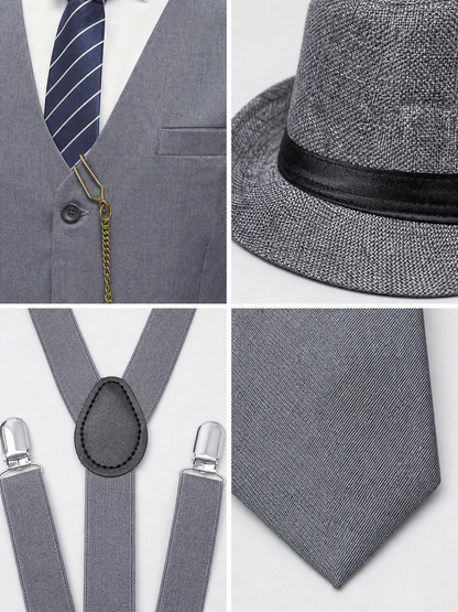 Retro Set: Vest, Shirt, Hat, and Accessories