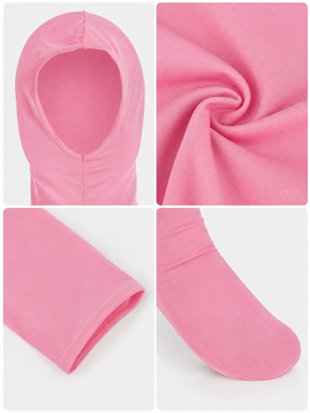Pink One-Piece Hooded Cosplay Suit