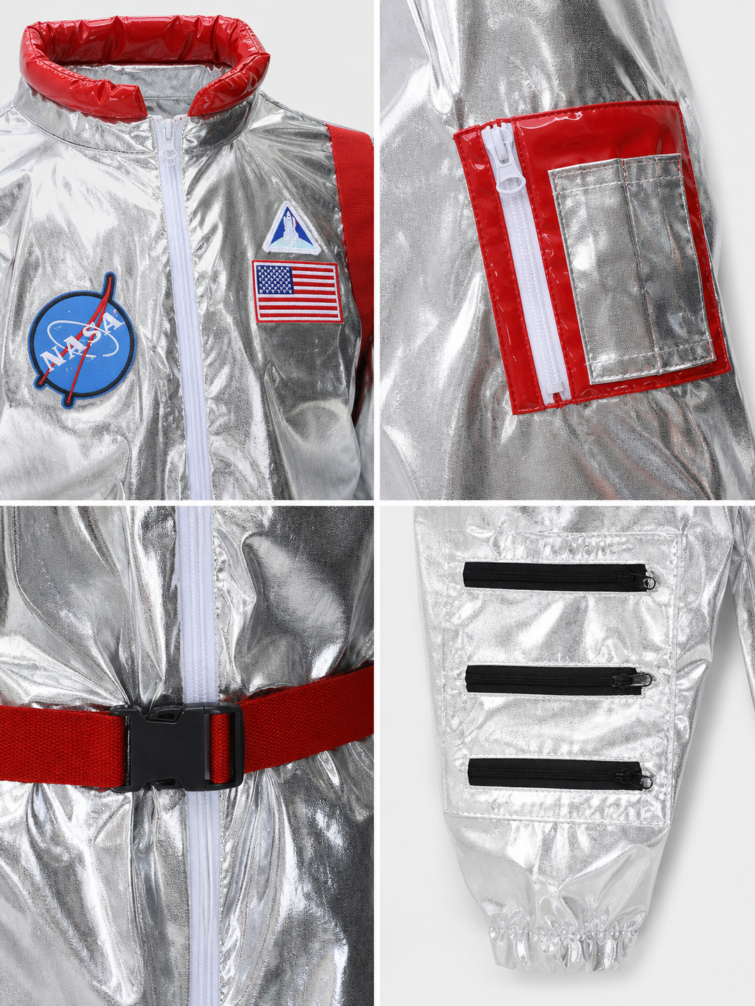 Silver Astronaut Spacesuit Costume for Cosplay
