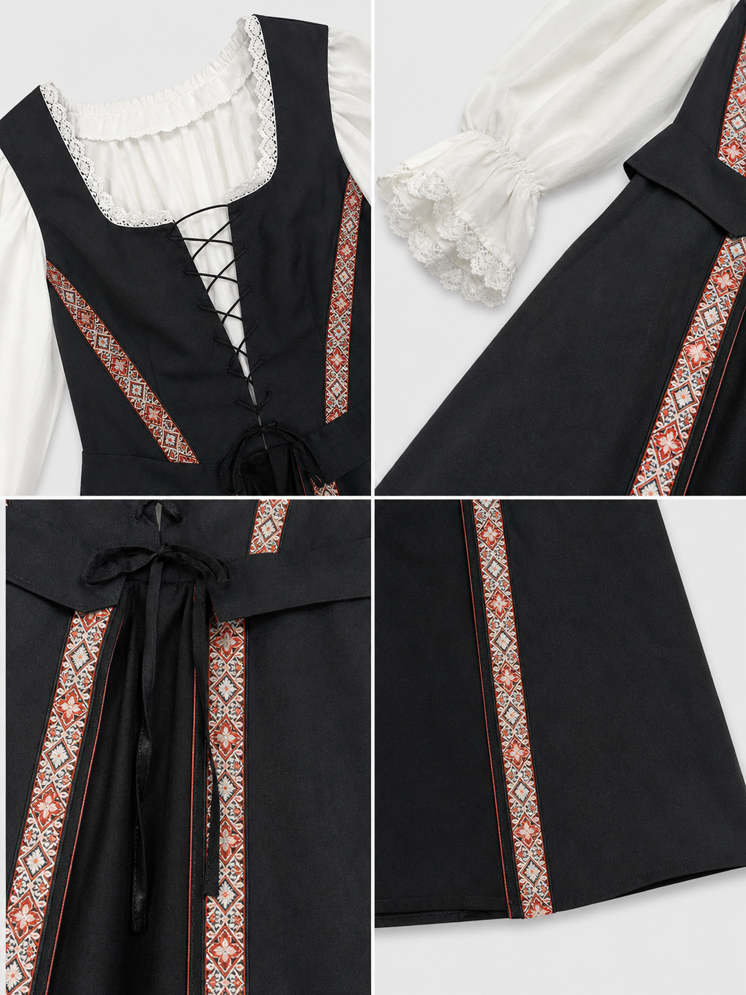 Medieval-Style Lace-Up Dress