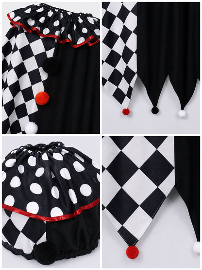Theatrical Plaid Cloak Costume for Cosplay