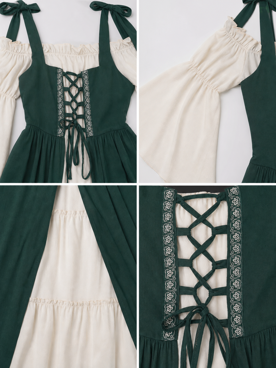 Layered Renaissance-Style Costume Dress