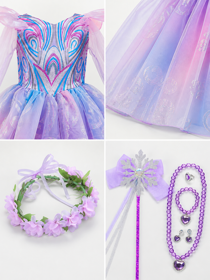 Purple Princess Costume for Halloween detail view