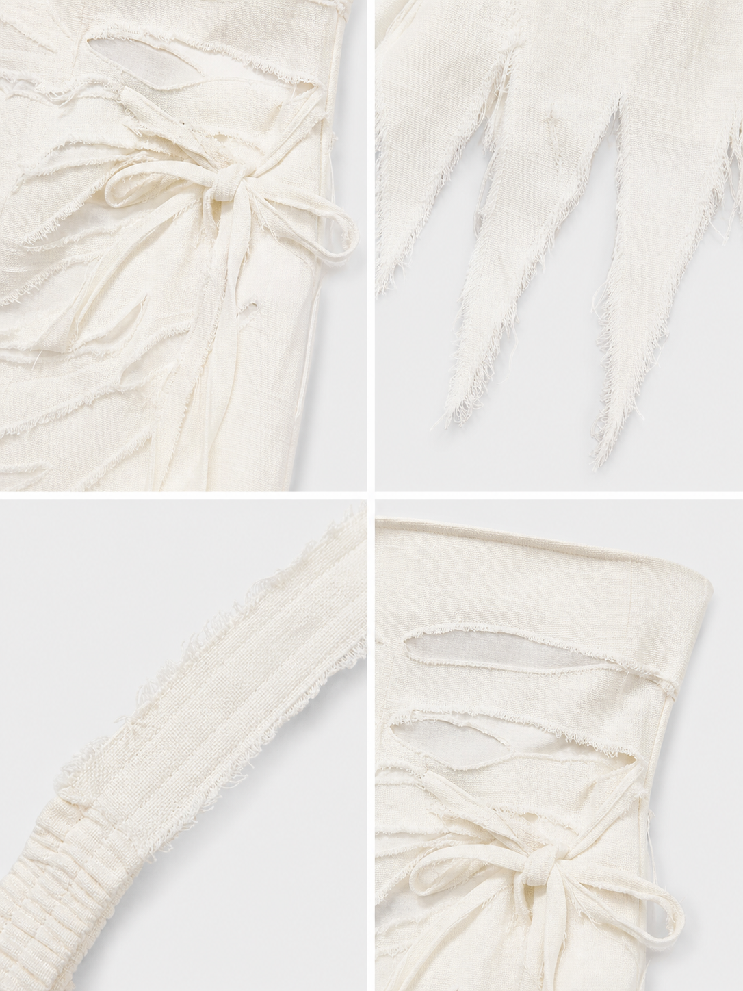 White Asymmetrical Mummy Stage Costume