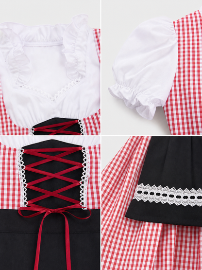 Oktoberfest-Style Costume Dress with Apron