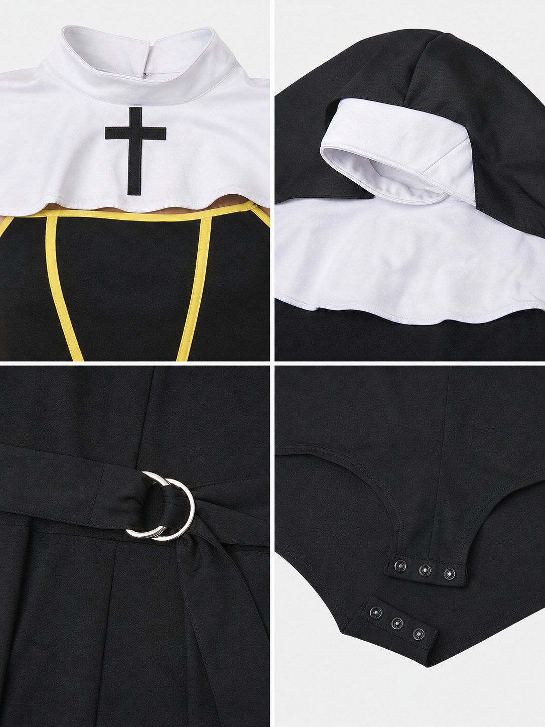 Hooded Cosplay Costume with Cross
