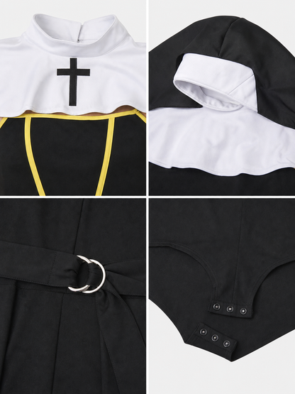 Hooded Cosplay Costume with Cross