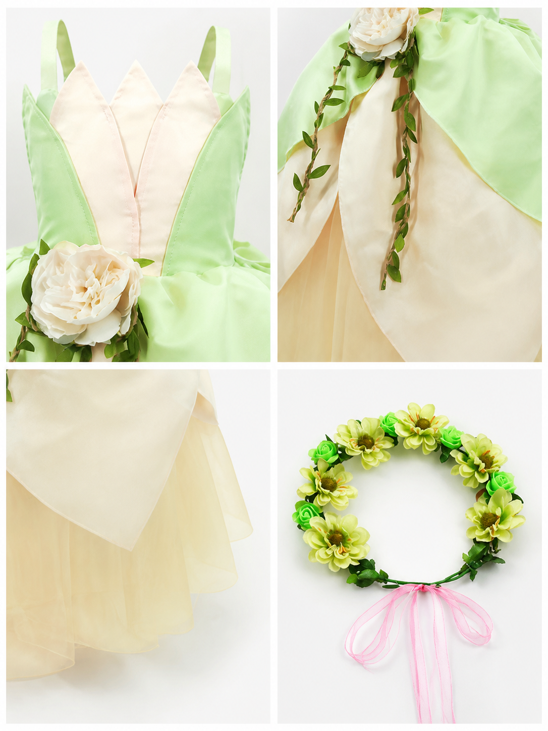 Princess Costume with Flowers for Halloween