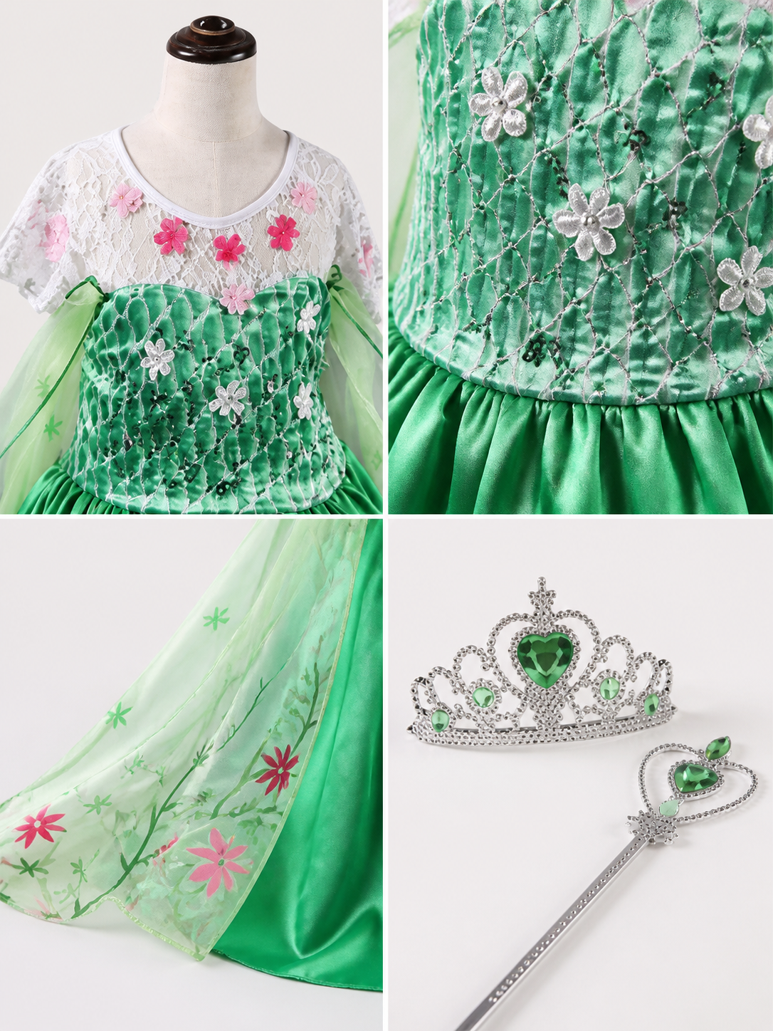 Green Princess Halloween Costume for Girls