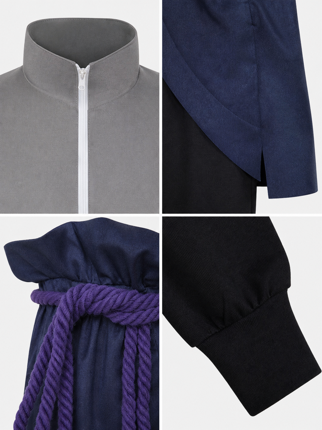 Sasuke Uchiha Cosplay Costume: Top and Pants