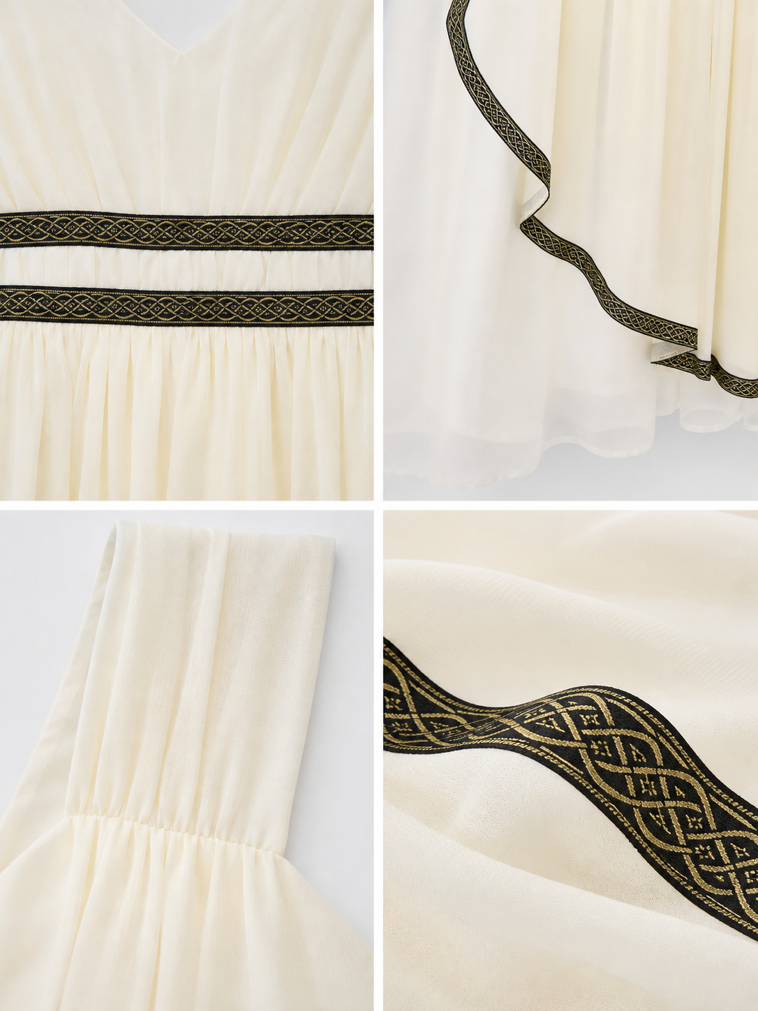 Cleopatra Cosplay Costume, Egyptian-Style Dress detail view