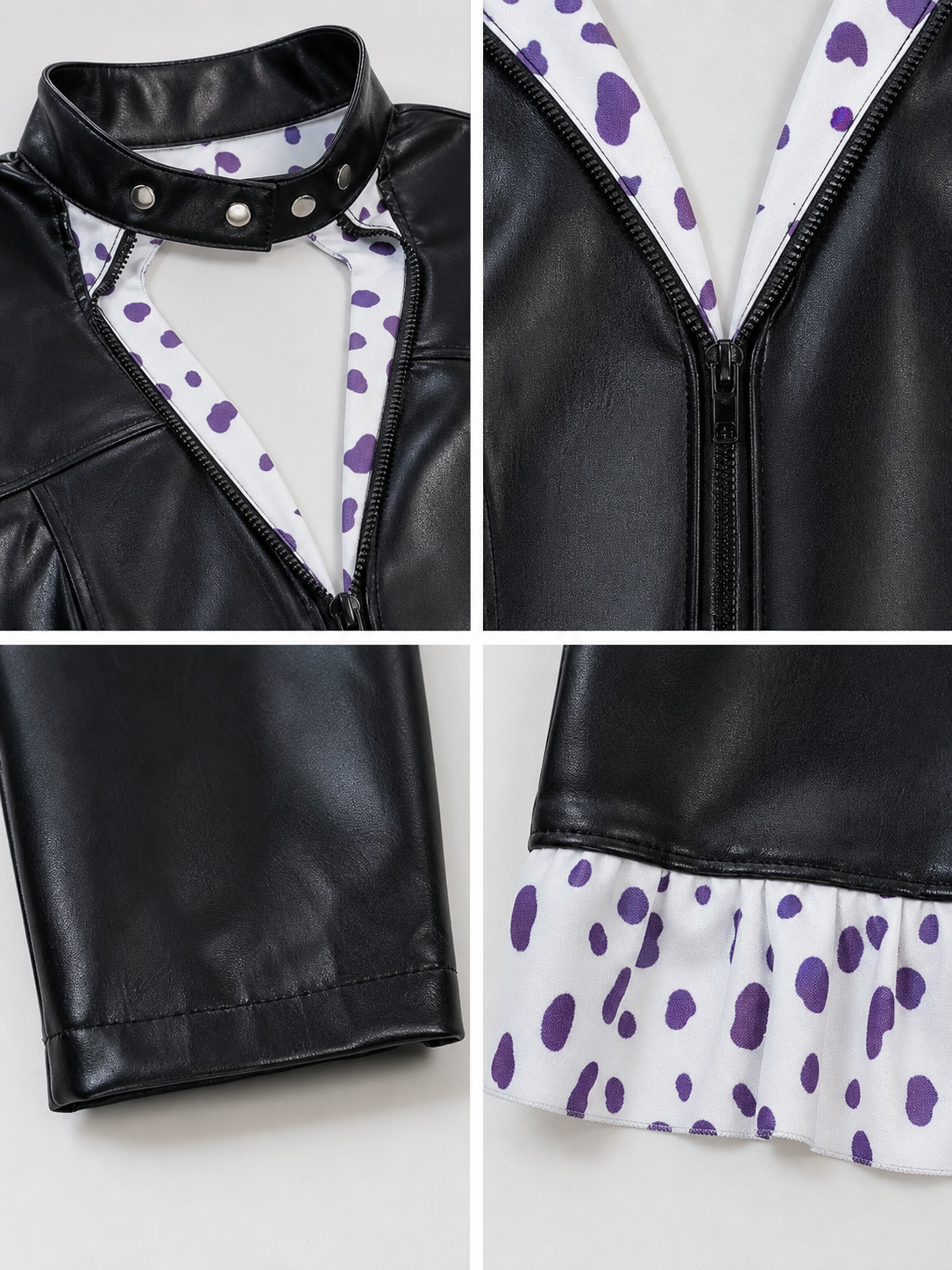 Nico Robin Cosplay Dress with Collar and Zipper