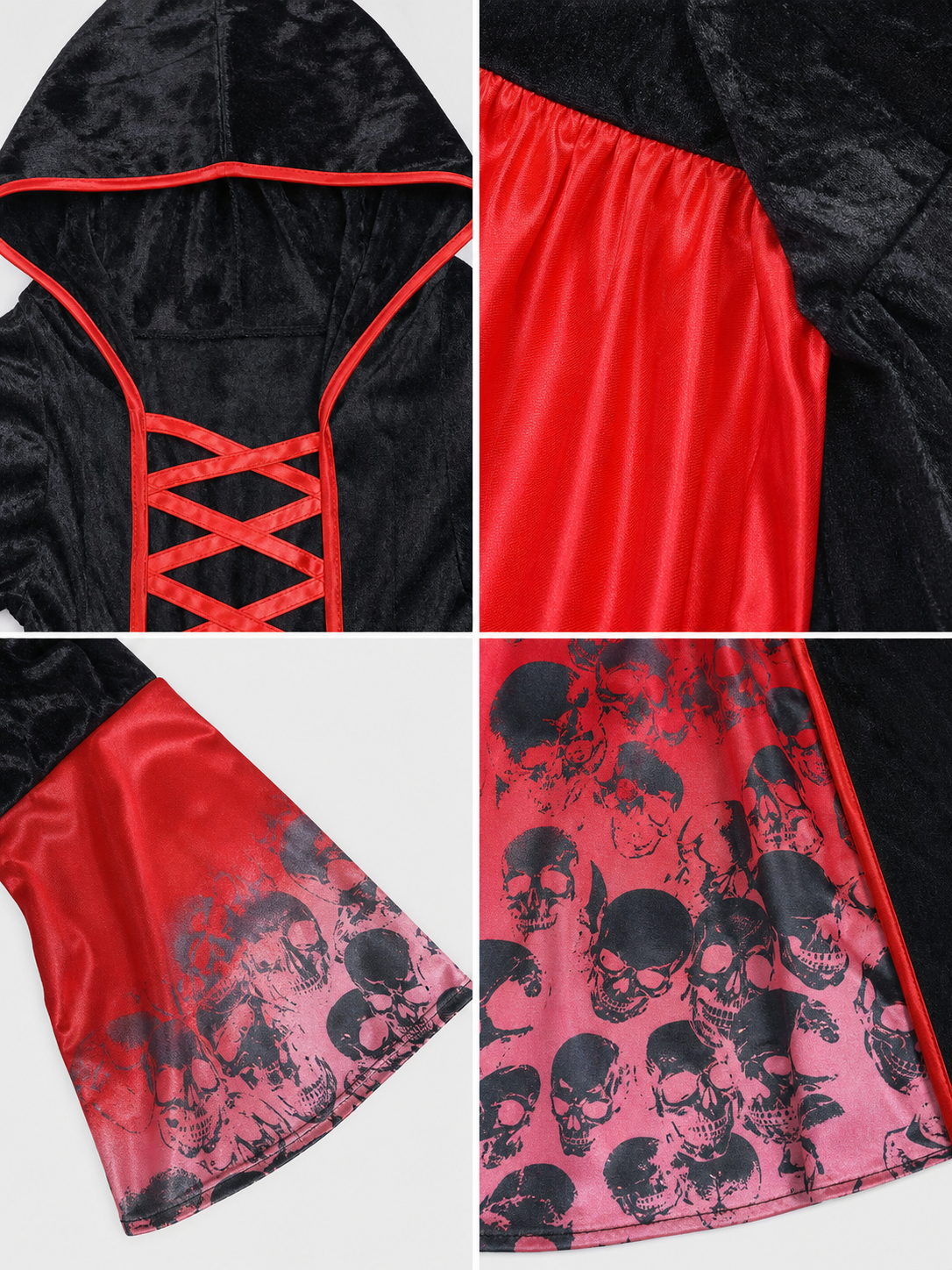 Hooded vampire costume dress, gothic look