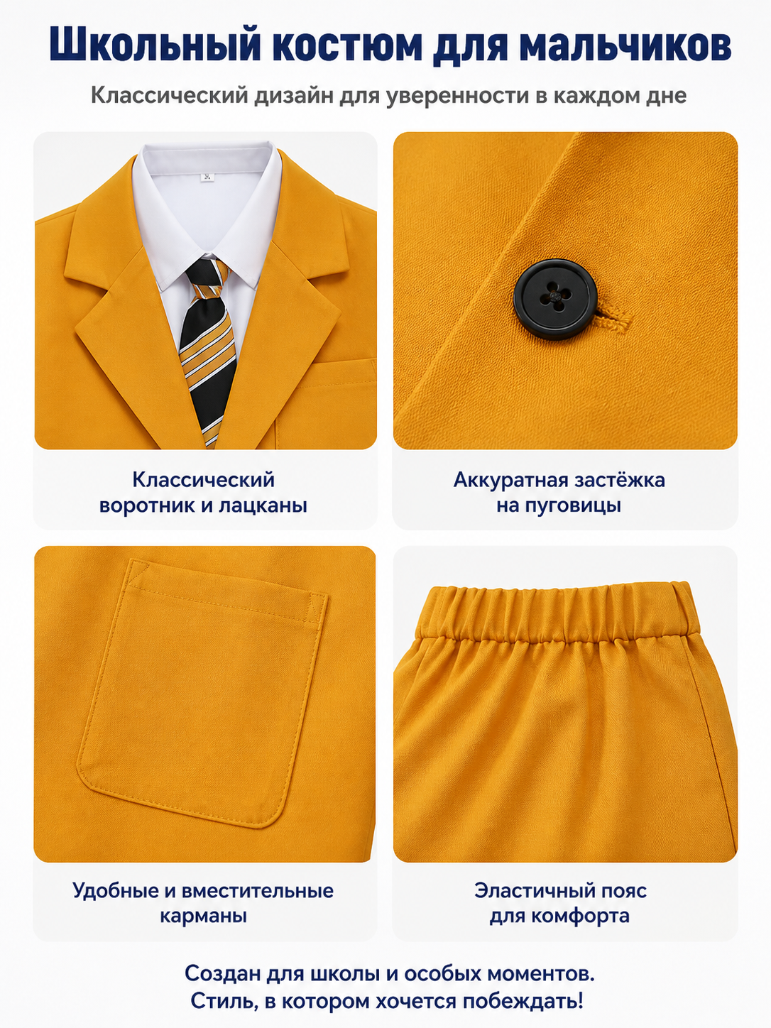 Bob Character Costume: Jacket, Pants, and Shirt detail view